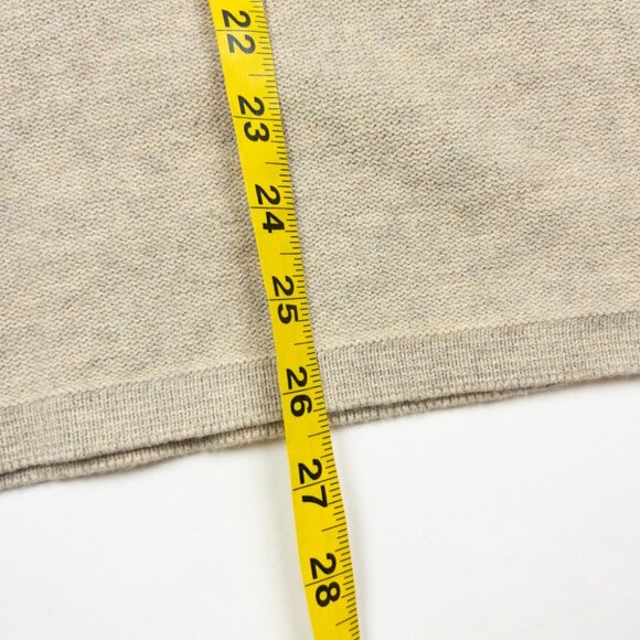 Marine Layer Striped Sweater Men's Medium Beige Blue Merino Wool Blend Collared - Picture 12 of 14